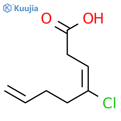 3,7-Octadienoic acid, 4-chloro-, (E)- structure