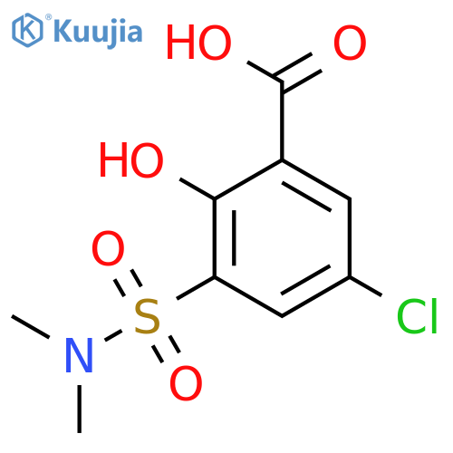 Benzoic acid, 5-chloro-3-[(dimethylamino)sulfonyl]-2-hydroxy- structure