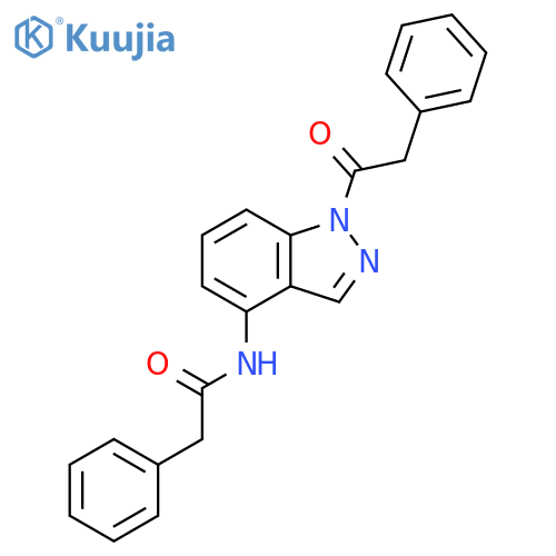 Benzeneacetamide, N-[1-(phenylacetyl)-1H-indazol-4-yl]- structure