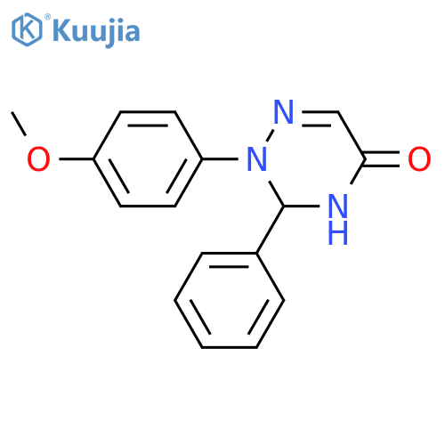 1,2,4-Triazin-5(2H)-one, 3,4-dihydro-2-(4-methoxyphenyl)-3-phenyl- structure