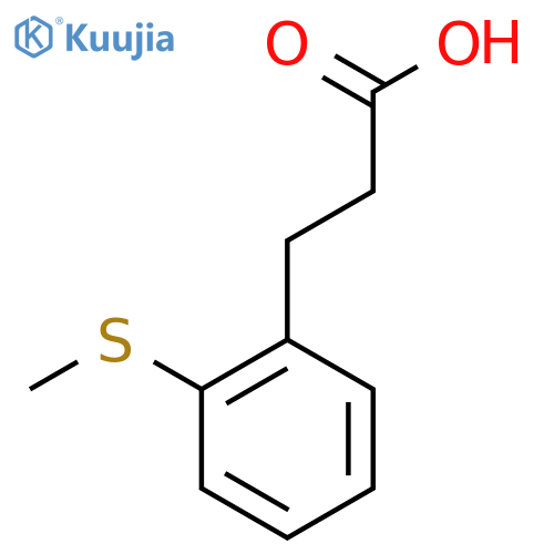3-2-(methylsulfanyl)phenylpropanoic acid structure