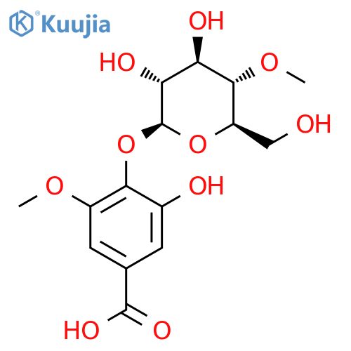 3-Hydroxy-5-methoxy-4-[(4-O-methyl-β-D-glucopyranosyl)oxy]benzoic acid structure
