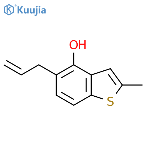 Benzo[b]thiophene-4-ol, 2-methyl-5-(2-propenyl)- structure