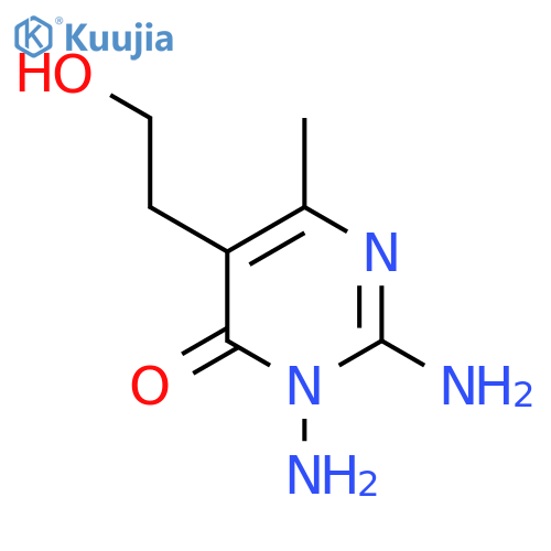 2,3-Diamino-5-(2-hydroxyethyl)-6-methylpyrimidin-4(3H)-one structure
