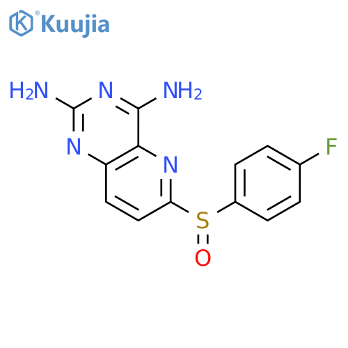 Pyrido(3,2-d)pyrimidine-2,4-diamine, 6-((4-fluorophenyl)sulfinyl)- structure