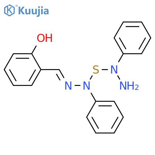 Benzaldehyde, 2-hydroxy-, thiobis(phenylhydrazone) structure