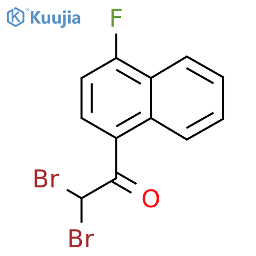 2,2-Dibromo-1-(4-fluoronaphthalen-1-yl)ethanone structure