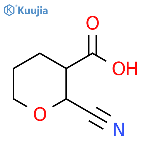2H-Pyran-3-carboxylic acid, 2-cyanotetrahydro- structure