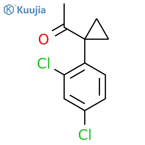 1-1-(2,4-dichlorophenyl)cyclopropylethan-1-one structure