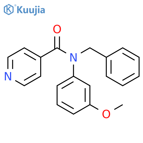 N-benzyl-N-(3-methoxyphenyl)isonicotinamide structure