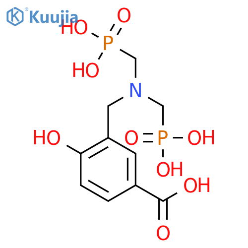 Benzoic acid, 3-[[bis(phosphonomethyl)amino]methyl]-4-hydroxy- structure