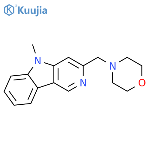 5H-Pyrido[4,3-b]indole, 5-methyl-3-(4-morpholinylmethyl)- structure