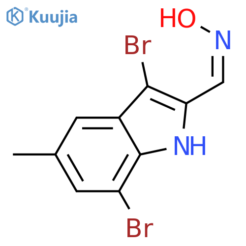 1H-Indole-2-carboxaldehyde, 3,7-dibromo-5-methyl-, oxime, (Z)- structure