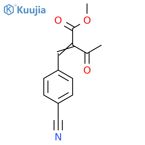 Methyl 2-[(4-cyanophenyl)methylidene]-3-oxobutanoate structure