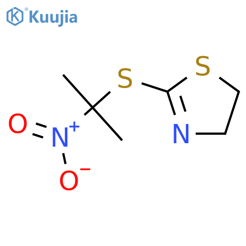 Thiazole, 4,5-dihydro-2-[(1-methyl-1-nitroethyl)thio]- structure
