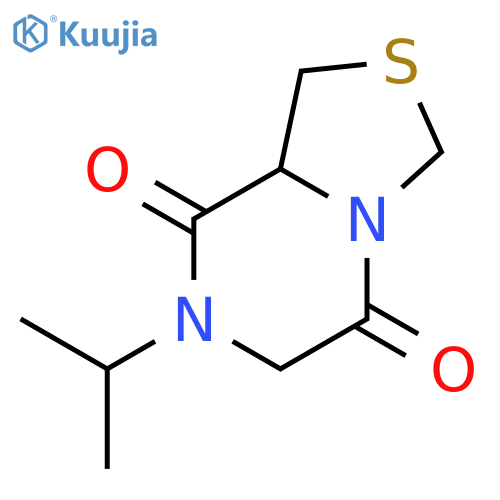 3H-Thiazolo[3,4-a]pyrazine-5,8-dione, tetrahydro-7-(1-methylethyl)- structure