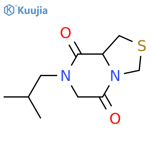 3H-Thiazolo[3,4-a]pyrazine-5,8-dione, tetrahydro-7-(2-methylpropyl)- structure