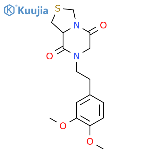 3H-Thiazolo[3,4-a]pyrazine-5,8-dione,7-[2-(3,4-dimethoxyphenyl)ethyl]tetrahydro- structure