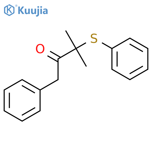2-Butanone, 3-methyl-1-phenyl-3-(phenylthio)- structure
