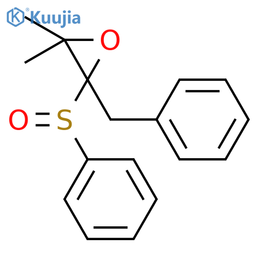 Oxirane, 2,2-dimethyl-3-(phenylmethyl)-3-(phenylsulfinyl)- structure