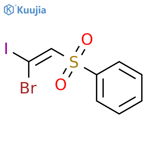 Benzene, [(2-bromo-2-iodoethenyl)sulfonyl]- structure