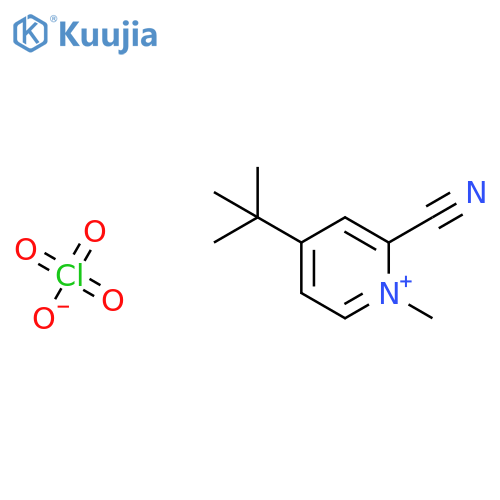 Pyridinium, 2-cyano-4-(1,1-dimethylethyl)-1-methyl-, perchlorate structure