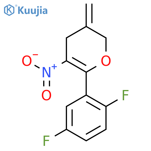 6-(2,5-Difluorophenyl)-3,4-dihydro-3-methylene-5-nitro-2H-pyran structure
