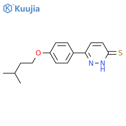 3(2H)-Pyridazinethione, 6-[4-(3-methylbutoxy)phenyl]- structure