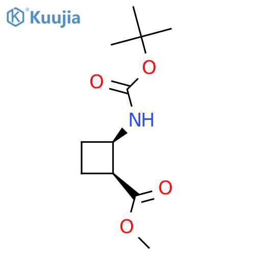 methyl (1S,2R)-2-(tert-butoxycarbonylamino)cyclobutanecarboxylate structure