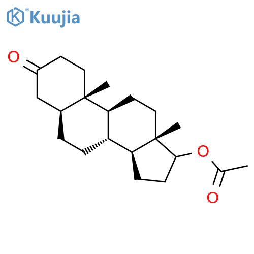 Androstan-3-one, 17-(acetyloxy)-, (5a)- structure