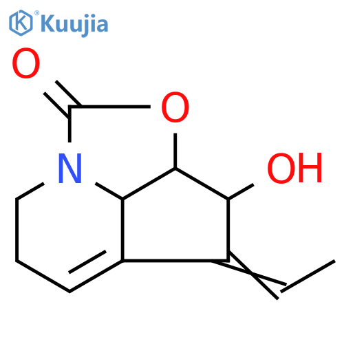1H-2-Oxa-7a-azacyclopent[cd]inden-1-one,  4-ethylidene-2a,3,4,6,7,7b-hexahydro-3-hydroxy-,  (2a-alpha-,3-alpha-,4Z,7b-alpha-)-  (9CI) structure