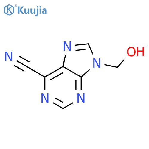 9H-Purine-6-carbonitrile, 9-(hydroxymethyl)- structure
