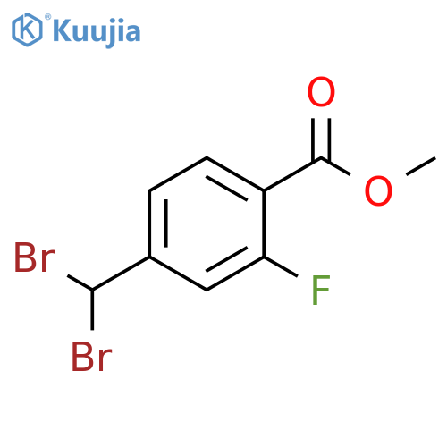 Benzoic acid, 4-(dibromomethyl)-2-fluoro-, methyl ester structure
