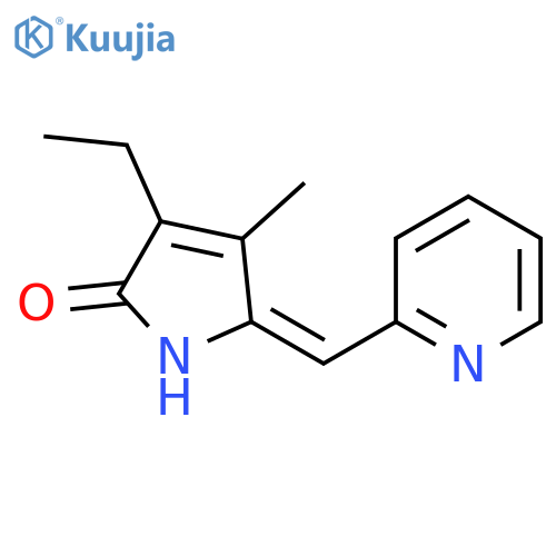 2H-Pyrrol-2-one, 3-ethyl-1,5-dihydro-4-methyl-5-(2-pyridinylmethylene)-, (5E)- structure