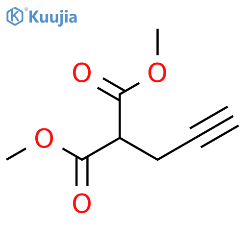 Propanedioic acid,2-(2-propyn-1-yl)-, 1,3-dimethyl ester structure