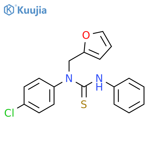 Thiourea, N-(4-chlorophenyl)-N-(2-furanylmethyl)-N'-phenyl- structure