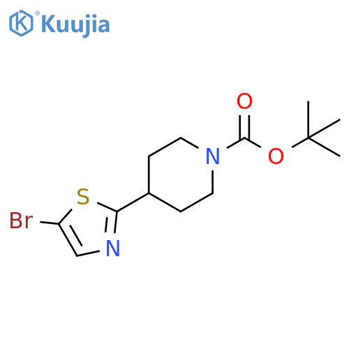 tert-butyl 4-(5-bromo-1,3-thiazol-2-yl)piperidine-1-carboxylate structure