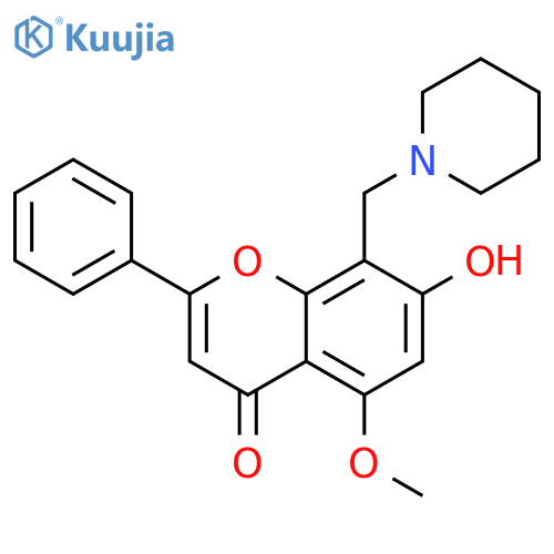 7-hydroxy-5-methoxy-2-phenyl-8-(piperidin-1-yl)methyl-4H-chromen-4-one structure