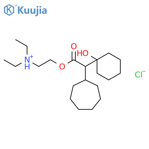 2-{[cycloheptyl(1-hydroxycyclohexyl)acetyl]oxy}-N,N-diethylethanaminium chloride structure