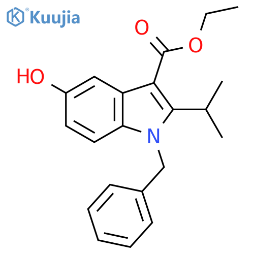 ethyl 1-benzyl-5-hydroxy-2-isopropyl-1H-indole-3-carboxylate structure
