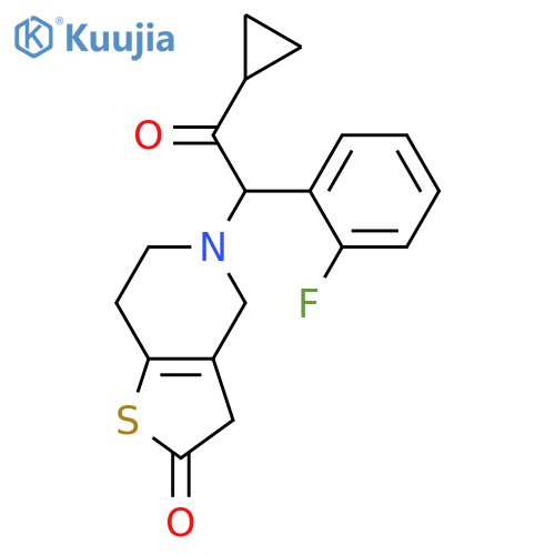 5-[2-Cyclopropyl-1-(2-fluorophenyl)-2-oxoethyl]-4,5,6,7-tetrahydrothieno[3,2-c]pyridin-2(3H)-one structure