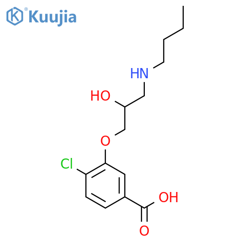 3-[3-(butylamino)-2-hydroxypropoxy]-4-chlorobenzoic acid structure