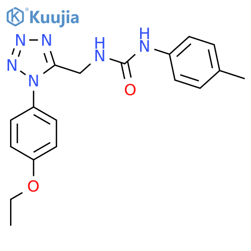3-{1-(4-ethoxyphenyl)-1H-1,2,3,4-tetrazol-5-ylmethyl}-1-(4-methylphenyl)urea structure