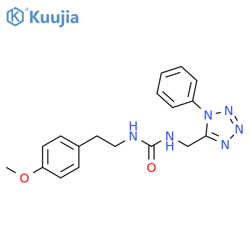 1-2-(4-methoxyphenyl)ethyl-3-(1-phenyl-1H-1,2,3,4-tetrazol-5-yl)methylurea structure