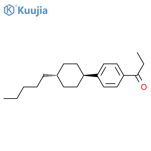 1-Propanone, 1-[4-(4-pentylcyclohexyl)phenyl]-, trans- structure