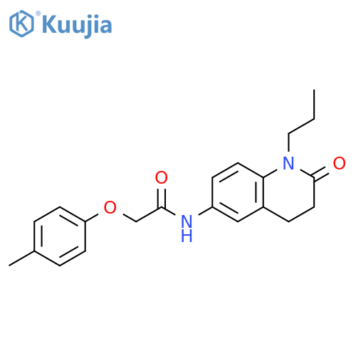 2-(4-methylphenoxy)-N-(2-oxo-1-propyl-1,2,3,4-tetrahydroquinolin-6-yl)acetamide structure