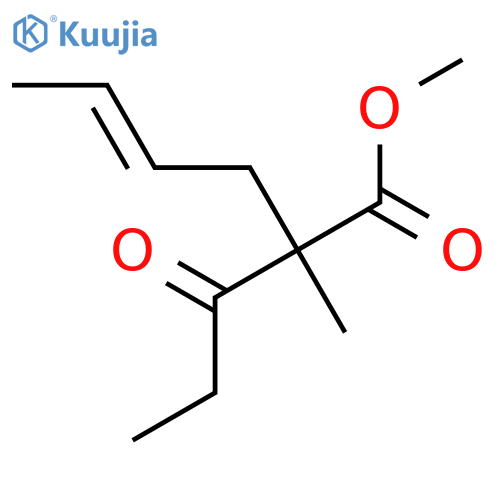 4-Hexenoic acid, 2-methyl-2-(1-oxopropyl)-, methyl ester structure
