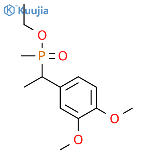 Phosphinic acid, [1-(3,4-dimethoxyphenyl)ethyl]methyl-, ethyl ester structure