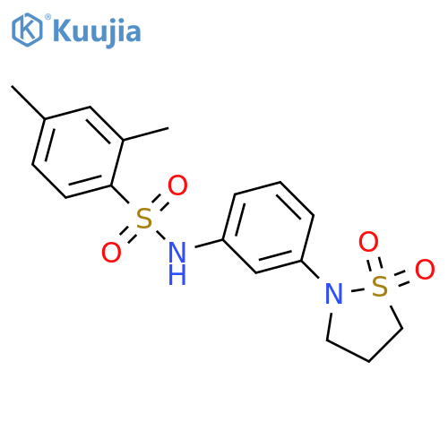 N-3-(1,1-dioxo-1lambda6,2-thiazolidin-2-yl)phenyl-2,4-dimethylbenzene-1-sulfonamide structure