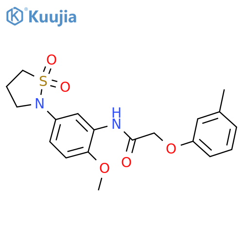 N-5-(1,1-dioxo-1lambda6,2-thiazolidin-2-yl)-2-methoxyphenyl-2-(3-methylphenoxy)acetamide structure